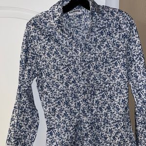 EXPRESS MENS DRESS SHIRT SZ XS BLUE/WHITE WORN ONCE.